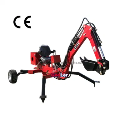  15HP EPA Towable Backhoe Excavator with Shovel/Ditch Finger/Log Thumb for Sale