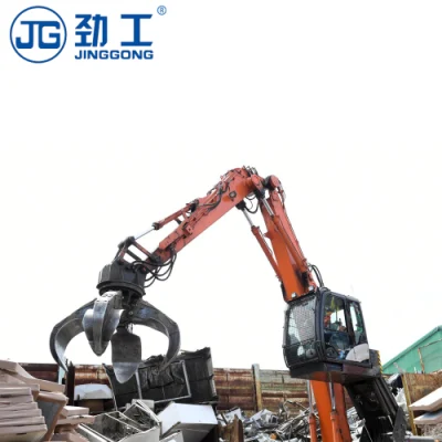  Jg Excavator Wheel or Crawler Hydraulic Grab Machine Stationary Bulk Material Handler with Bucket