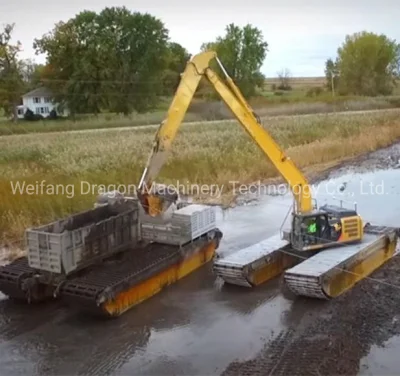 High Quality Competitive Price Factory Direct OEM Large Capacity Amphibious Excavator for Dredging Work