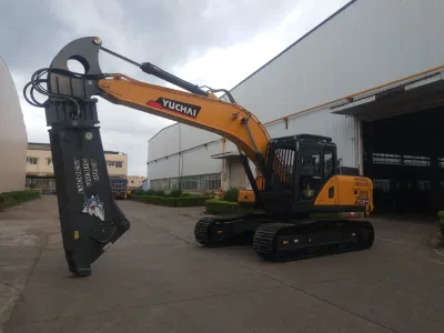 Excavator Demolation Shear for 20 - 30 Ton Accessories Excavator Double Cylinder Hydraulic Scrap Metal Shear for Crushing