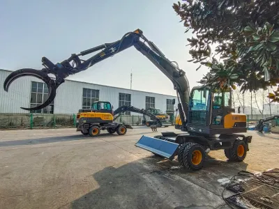 Highrich Brand Earth Moving Machinery Various Models Hydraulic Wheeled Excavator