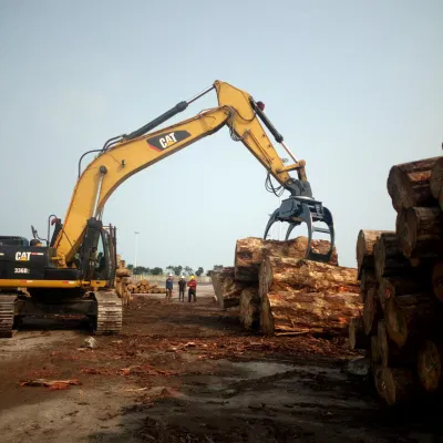 Massive Capacity Log Grapple 30-35t Excavator Attachments, for Huge Project, You Need Big Forestry Log Grapple