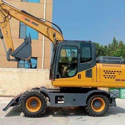 Shanzhong Brand 17ton Wheel Excavator Szl180 for Coal Mine
