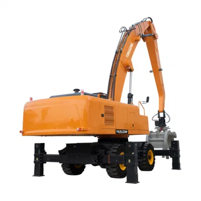  Powerful Wheeled Material Handler with Various Grab Options.
