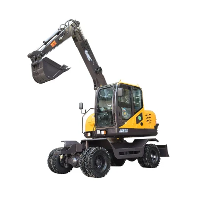 Cheap Mini Digging Machinery Small Wheel Excavator Full Hydraulic Shovel Digger