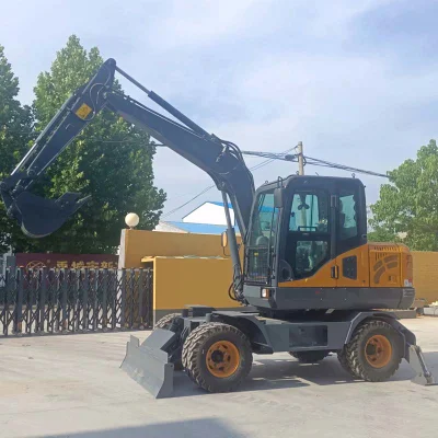 Szl85 Model Shanzhong Brand 8ton Wheel Excavator with 8 Tyres
