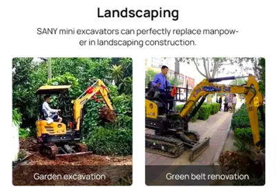 Manufacture 750/1120 mm 0.1~0.5m&sup3; Sany China Wheel Excavators 1 Ton Mini Excavator