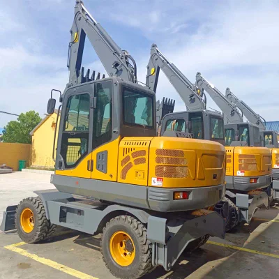  Szl85 Model Shanzhong Brand 8ton Wheel Excavator with 8 Tyres