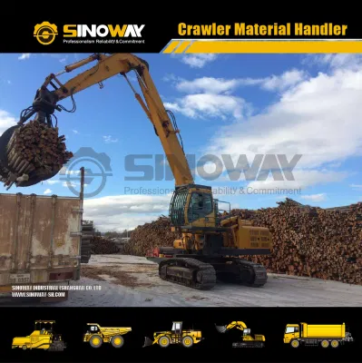 50ton Crawler Material Handler Excavator with Magnet and Hydraulic Grab
