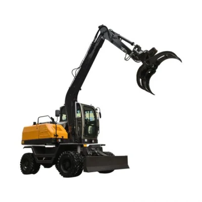 Wood Grabbing and Rock Grabbing Mini Excavator Machine, Using Hydraulic Working System
