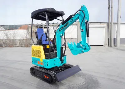Mining Internal Combustion Drive Lugong Track Mini Garden Excavator Lz16