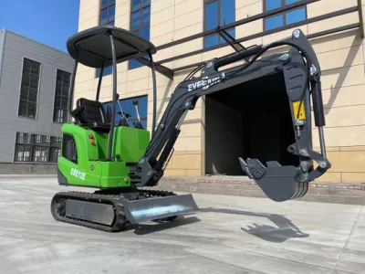 Everun Ere12E 1100kg machinery home farm garden new smallest mini electric hydraulic pump crawler battery digger excavator for sale
