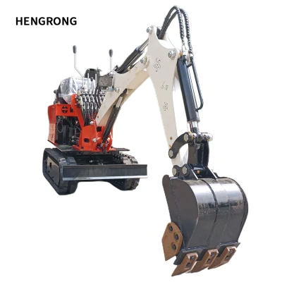 Diesel Engine Excavators Smallest 700 Kg Digger Garden Digging Machine Hydraulic Remote Control Mini Excavator with Attachments