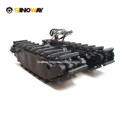  Aluminum Alloy Amphibious Pontoon Tracks Mini Excavator Floating Tracks with PE Polymer Cleats