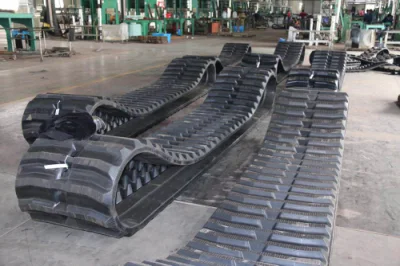 Hydraulic 450X100X48 High Quality Track Link Chain Roller Undercarriage Crawler Mini Excavator Attachment Rubber Track