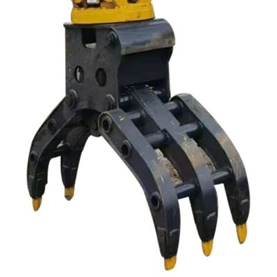  Zsda 5 Jaws Single Cylinder Rotatable Excavator Hydraulic Grapple