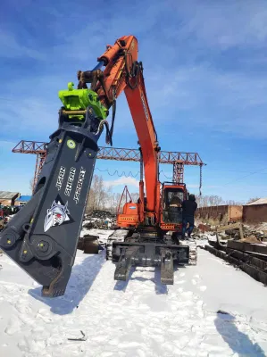 Excavator Demolation Shear for 20 - 30 Ton Accessories Excavator Double Cylinder Hydraulic Scrap Metal Shear for Crushing