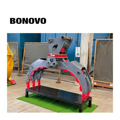  Excavator Attachment Hydraulic Rotary Grapple Excavator Grapple
