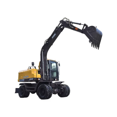  China Jigong Wheel Excavator Backhoe Digger Mini Scraper