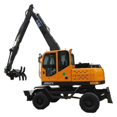  Jg95z Bale Loader Sugarcane Grab Wheel Excavator Material Handler with Log Wood Straw Grapple
