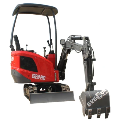 Ere10 PRO 1100kg Front Mini Crawler Samll Digger Excavator Everun with Euro5 Engine and 120 Degree Deflection Arm