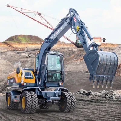CE/EPA (7 Ton 8 Ton 9ton) Hydraulic Mini/Small Wheeled/Wheel Digger/Bagger/Excavator Use for Earthwork Construction/Mining/Road Repair