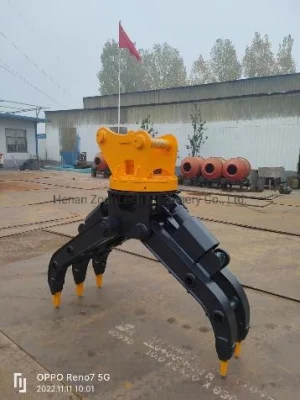 Zsya 5 Jaws Double Cylinder Rotatable Excavator Hydraulic Grapple
