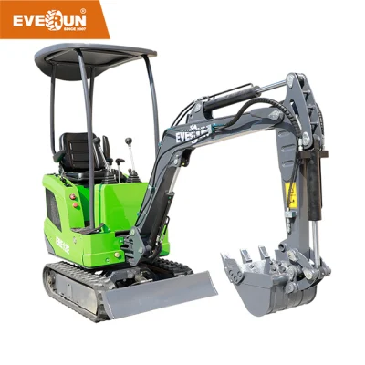 Everun Ere12E 1100kg machinery home farm garden new smallest mini electric hydraulic pump crawler battery digger excavator for sale