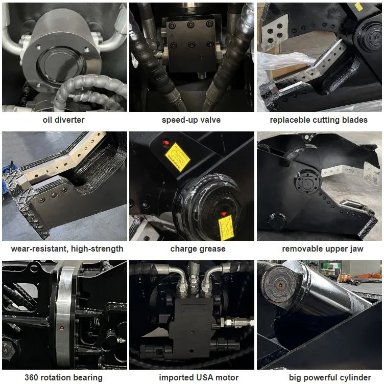 20-50ton Excavator Shear Attachment Hydraulic Eagle Shear for Scrap Metal Steel Cutting