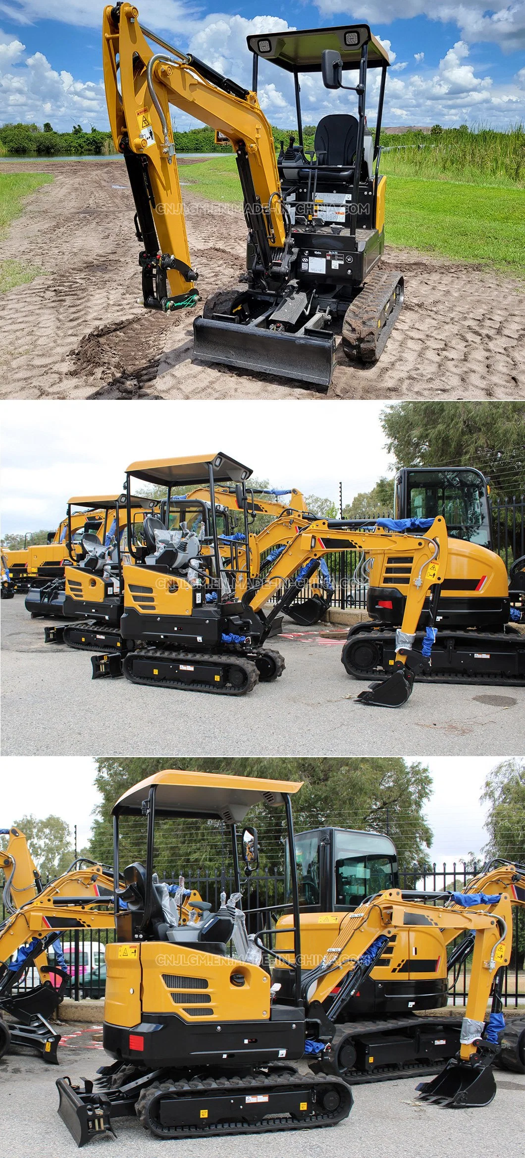 Cheap 1.8/2 Ton Crawler Tracks Hydraulic Micro Mini Garden Excavator Diesel or Electric Micro Digger Small Bagger Machine with Cab for Sale