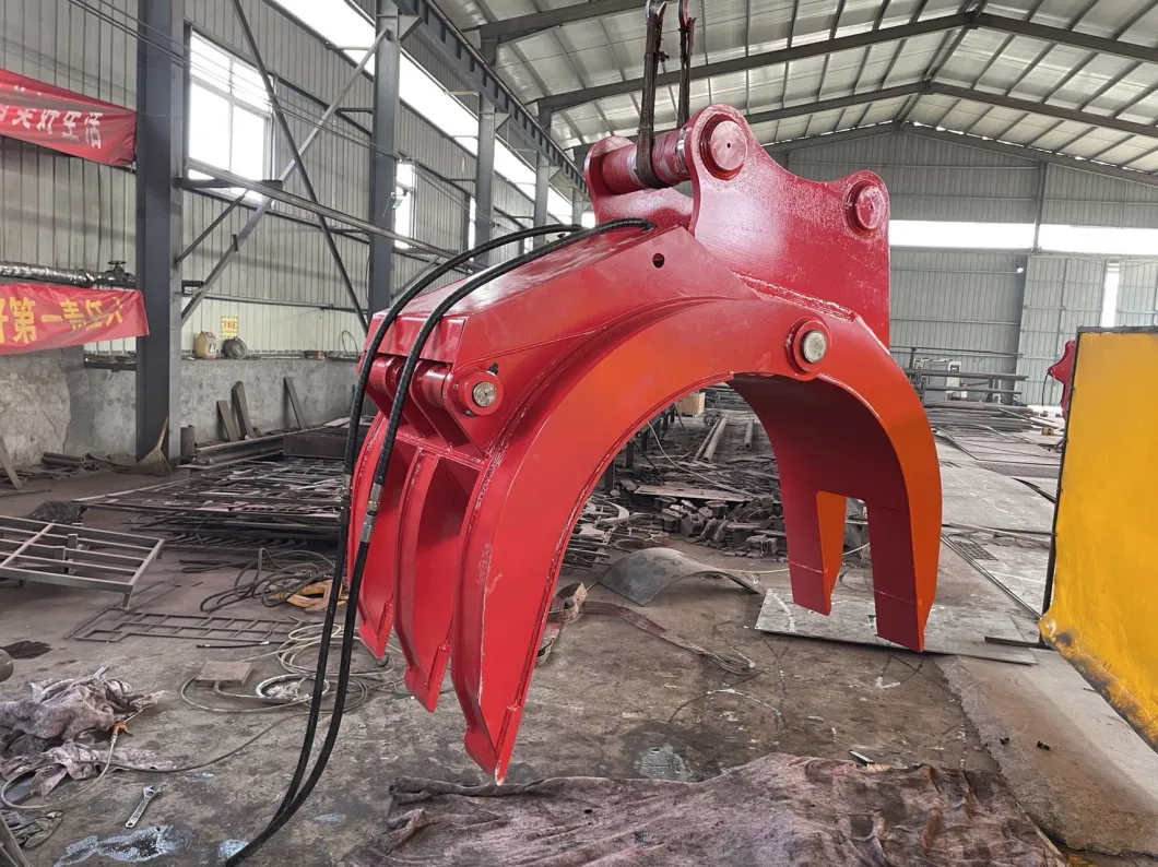 Excavator Attachment Hydraulic Rotary Grapple Excavator Grapple