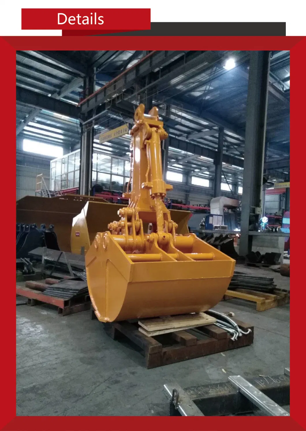 Excavator Rotating Clamshell Grapple Bucket for Telescopic Arm