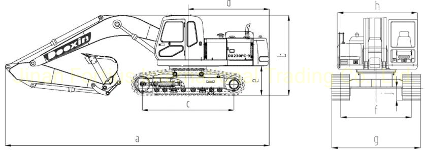 High Quality Secondhand/Used Medium Track Digger High Strength Frame Structure 21ton 22ton 22.5ton Dxpc230-9 Crawler Excavators