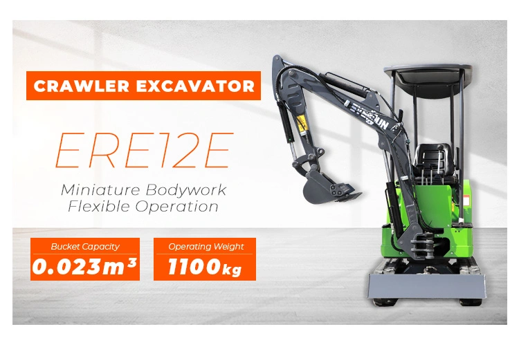 Everun ERE12E 1.1t brand new electric Powered excavating CE EPA micro mini crawler digger excavator for sale