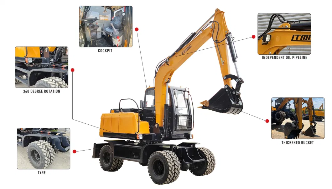 Ltmg New Cheap Big China 21 Ton Power Walking Wheel Excavator Near Me