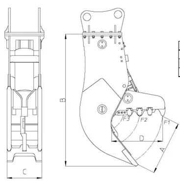 13-40 Ton Excavator Mounted Hydraulic Pulveriser Concrete Pulverisers Excavator Attachment