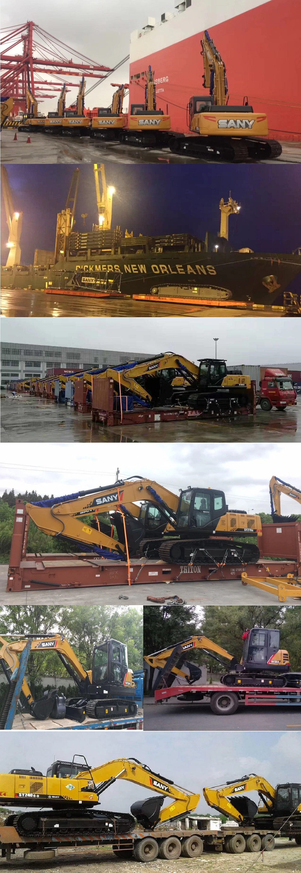 Sany Sy215c Mining Construction Machinery Medium Tracked Crawler Large Excavator