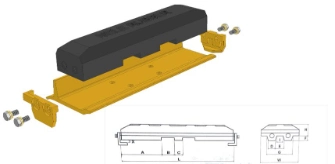 400HD Excavator Rubber Pad (clip on type) Excavator Parts Steel Track