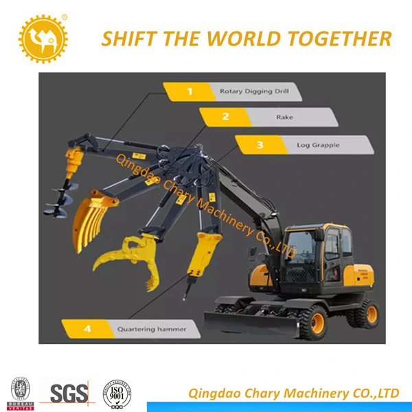 Hot Selling Light Wheel Excavator with Grab