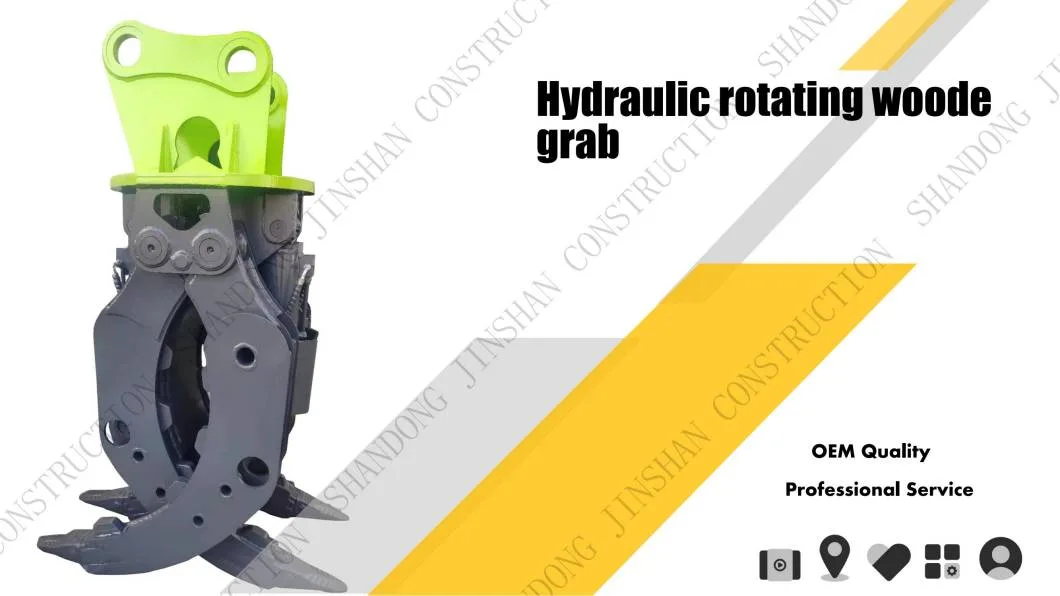 High Quality Excavator Hydraulic Wood Grabber/Grab/Excavator Rotary Wood Grabber