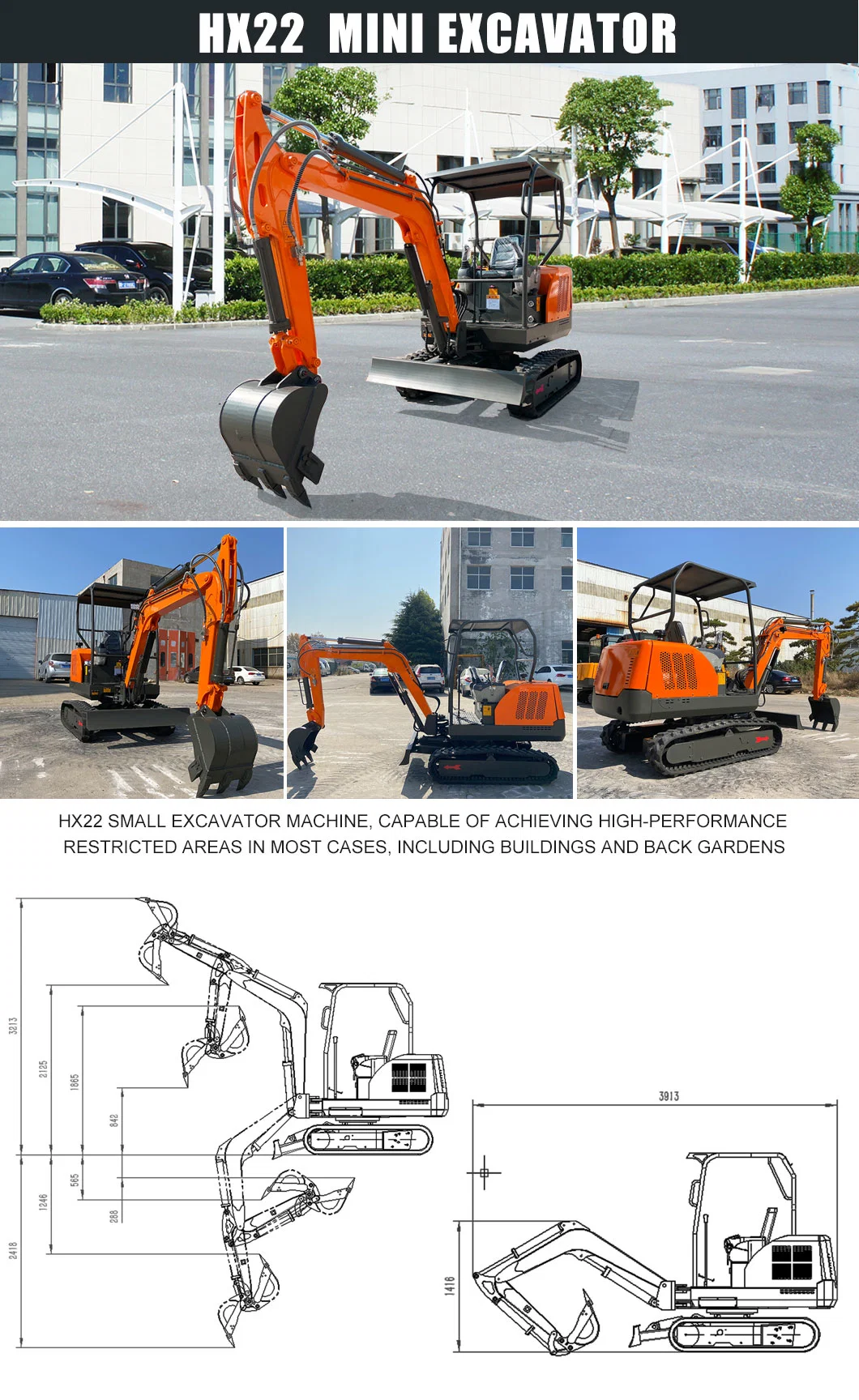 Cheap 2 Ton 3 T Mini Excavator Price CE Approved Mini Digger for Sale Small Construction Machinery Agricultural Excavators Crawler Excavators