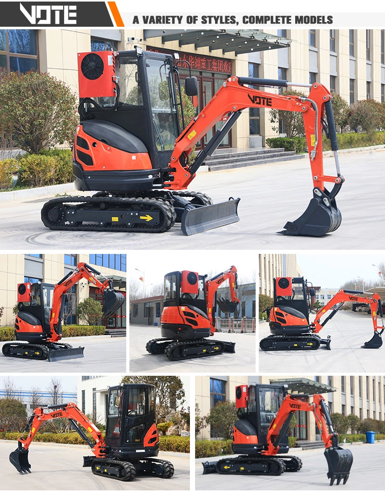 2 Ton 3 Ton Mini Crawler Hydraulic Excavator Diesel Excavator for Sale Construction Machinery Farm Excavator Fro Sale Excavator Engineering Machinery 30%off