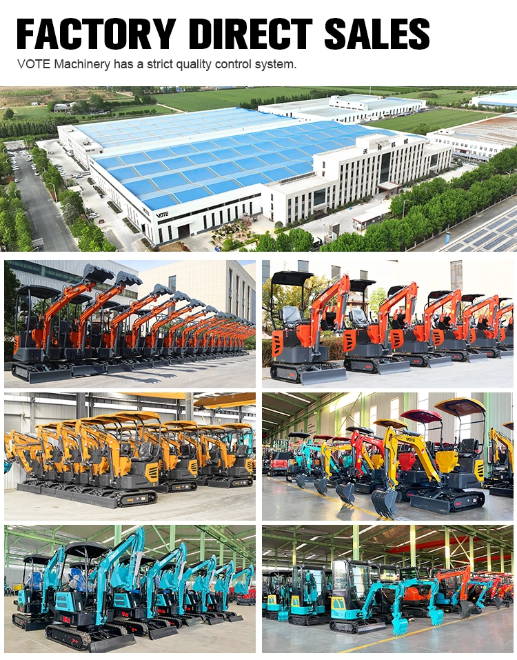 Free Shipping New Small 2 Ton Mini Crawler Diesel Excavator Gasoline Electric Mini Excavator with Euro V EPA for Farm Used