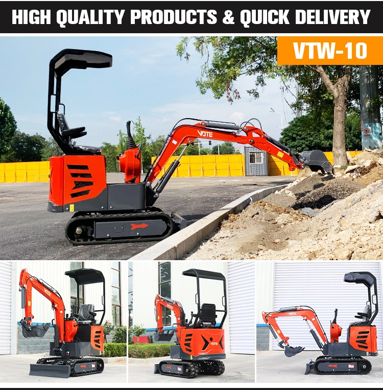 Free Shipping New Small 2 Ton Mini Crawler Diesel Excavator Gasoline Electric Mini Excavator with Euro V EPA for Farm Used