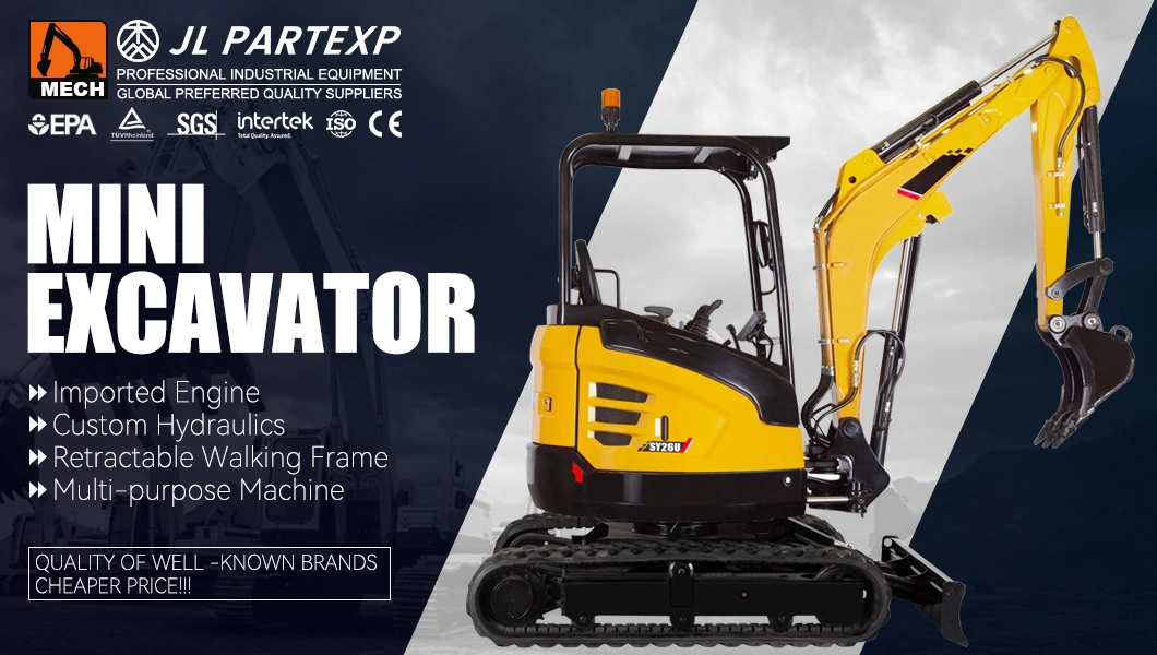 2.5/3 Ton Supply Sufficient Specifications Complete in Stock Mini Excavator Earth Mover for Sale