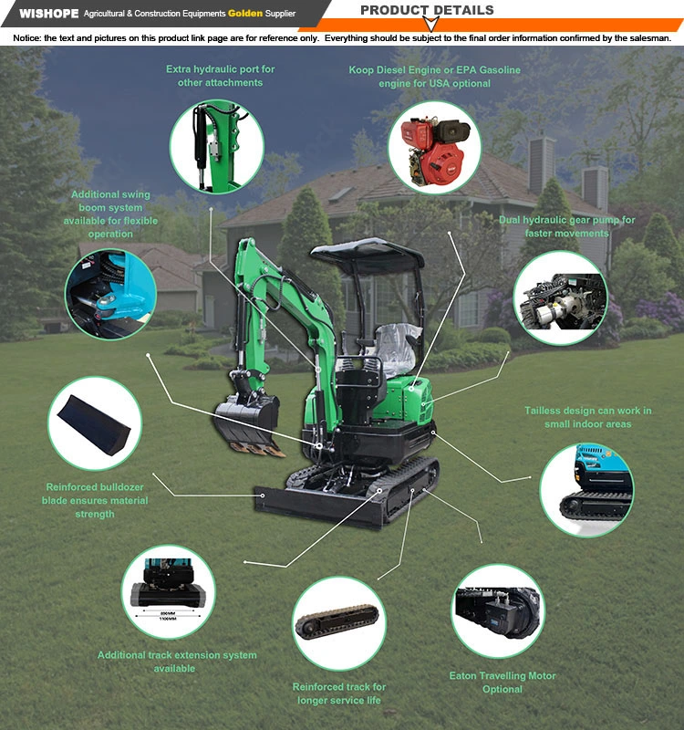 Cheapest Long Reach Micro Crawler 1 Ton Hydraulic Excavator Machine Manufacturers