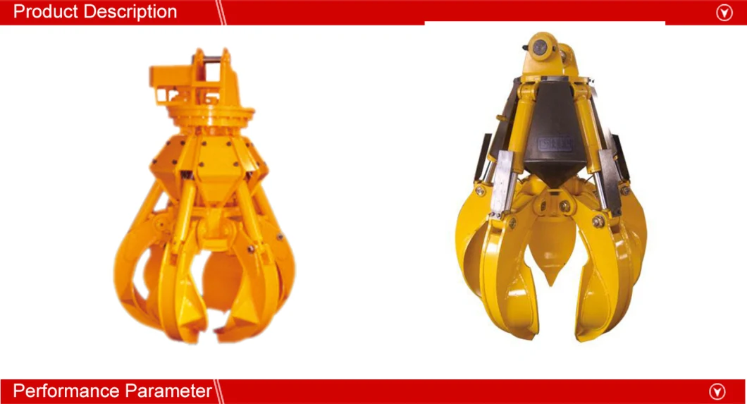 Excavator Used Forest Hydraulic Rotating Log Grapple Hydraulic Grab