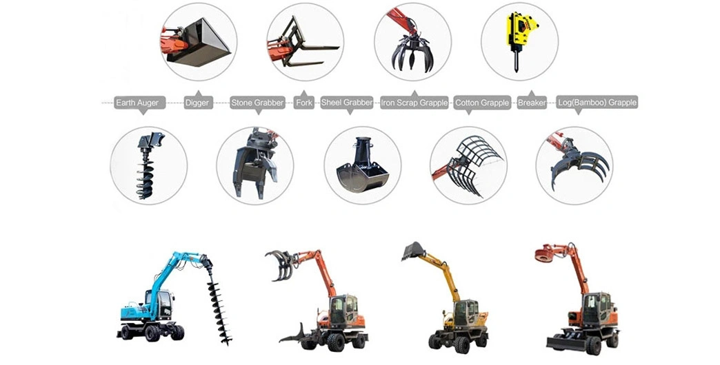 Best Quality Mini Garden Digger Hydraulic Farm Digging Machine Soil Sand Shovel Excavator Cheap Sale