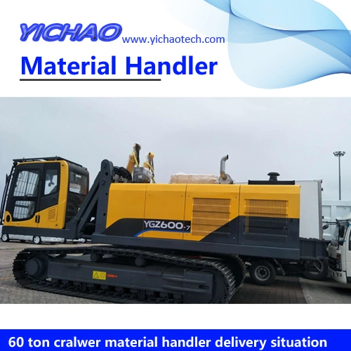 China Material Handling Machinery Excavator Electric Fixed Stationary Grabbing Crane Machine China Hydraulic 22ton Material Handler for Light Scrap Steel