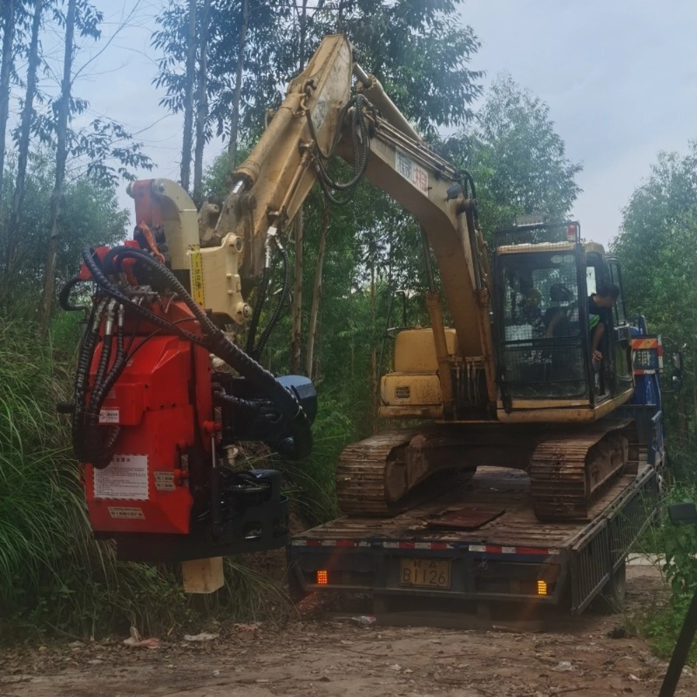 Wood Felling Tree Harvester Forestry Machine Excavator Mounted Log Logging Head
